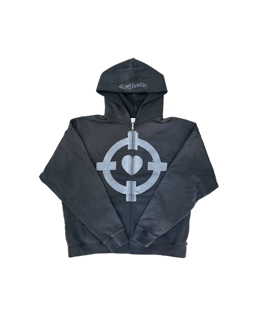 Glitter Crosshair Zip Up